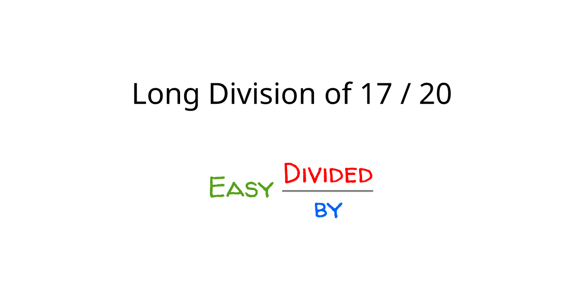 17 Divided By 20 As A Percentage